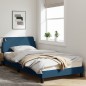 vidaXL Bettgestell mit Kopfteil ohne Matratze Blau 100x200 cm Stoff vidaXL Bettgestell mit Kopfteil ohne Matratze Blau 100x200 cm Stoff