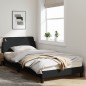 vidaXL Bettgestell mit Kopfteil Schwarz 100x200 cm Stoff vidaXL Bettgestell mit Kopfteil Schwarz 100x200 cm Stoff