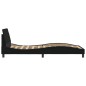 vidaXL Bettgestell mit Kopfteil Schwarz 100x200 cm Stoff vidaXL Bettgestell mit Kopfteil Schwarz 100x200 cm Stoff