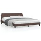 vidaXL Bettgestell mit Kopfteil Braun 180x200 cm Kunstleder vidaXL Bettgestell mit Kopfteil Braun 180x200 cm Kunstleder