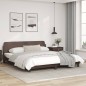 vidaXL Bettgestell mit Kopfteil Braun 180x200 cm Kunstleder vidaXL Bettgestell mit Kopfteil Braun 180x200 cm Kunstleder