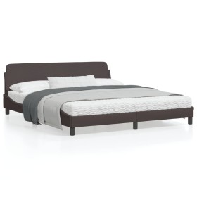 vidaXL Bettgestell ohne Matratze Dunkelbraun 180x200 cm Stoff