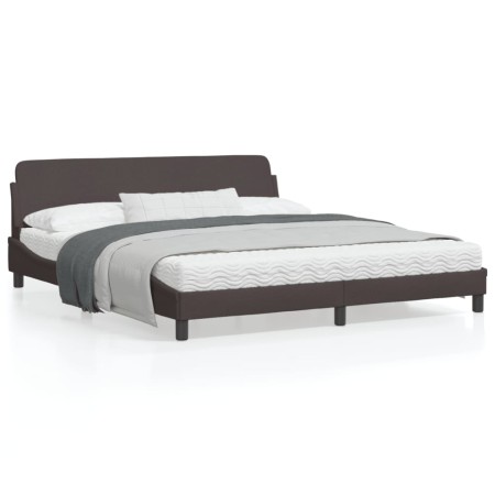 vidaXL Bettgestell ohne Matratze Dunkelbraun 180x200 cm Stoff