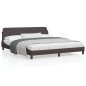 vidaXL Bettgestell ohne Matratze Dunkelbraun 180x200 cm Stoff vidaXL Bettgestell ohne Matratze Dunkelbraun 180x200 cm Stoff