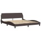 vidaXL Bettgestell ohne Matratze Dunkelbraun 180x200 cm Stoff vidaXL Bettgestell ohne Matratze Dunkelbraun 180x200 cm Stoff