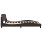 vidaXL Bettgestell ohne Matratze Dunkelbraun 180x200 cm Stoff vidaXL Bettgestell ohne Matratze Dunkelbraun 180x200 cm Stoff