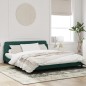 vidaXL Bettgestell mit Kopfteil Dunkelgrün 180x200 cm Samt vidaXL Bettgestell mit Kopfteil Dunkelgrün 180x200 cm Samt