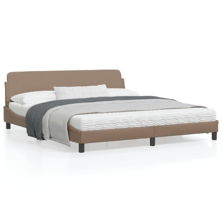 vidaXL Bettgestell mit Kopfteil Cappuccino-Braun 180x200 cm Kunstleder