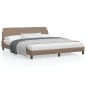 vidaXL Bettgestell mit Kopfteil Cappuccino-Braun 180x200 cm Kunstleder vidaXL Bettgestell mit Kopfteil Cappuccino-Braun 180x200 cm Kunstleder
