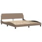 vidaXL Bettgestell mit Kopfteil Cappuccino-Braun 180x200 cm Kunstleder vidaXL Bettgestell mit Kopfteil Cappuccino-Braun 180x200 cm Kunstleder