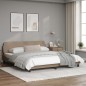 vidaXL Bettgestell mit Kopfteil Cappuccino-Braun 180x200 cm Kunstleder vidaXL Bettgestell mit Kopfteil Cappuccino-Braun 180x200 cm Kunstleder
