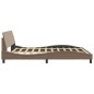 vidaXL Bettgestell mit Kopfteil Cappuccino-Braun 180x200 cm Kunstleder vidaXL Bettgestell mit Kopfteil Cappuccino-Braun 180x200 cm Kunstleder