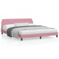 vidaXL Bettgestell mit Kopfteil ohne Matratze Rosa 180x200 cm Samt vidaXL Bettgestell mit Kopfteil ohne Matratze Rosa 180x200 cm Samt