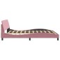 vidaXL Bettgestell mit Kopfteil ohne Matratze Rosa 180x200 cm Samt vidaXL Bettgestell mit Kopfteil ohne Matratze Rosa 180x200 cm Samt