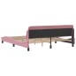 vidaXL Bettgestell mit Kopfteil ohne Matratze Rosa 180x200 cm Samt vidaXL Bettgestell mit Kopfteil ohne Matratze Rosa 180x200 cm Samt