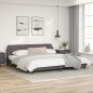 vidaXL Bettgestell mit Kopfteil Grau 200x200 cm Kunstleder vidaXL Bettgestell mit Kopfteil Grau 200x200 cm Kunstleder