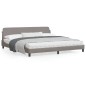 vidaXL Bettgestell mit Kopfteil Taupe 200x200 cm Stoff vidaXL Bettgestell mit Kopfteil Taupe 200x200 cm Stoff