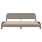 vidaXL Bettgestell mit Kopfteil Taupe 200x200 cm Stoff vidaXL Bettgestell mit Kopfteil Taupe 200x200 cm Stoff