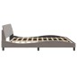vidaXL Bettgestell mit Kopfteil Taupe 200x200 cm Stoff vidaXL Bettgestell mit Kopfteil Taupe 200x200 cm Stoff