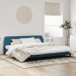 vidaXL Bettgestell mit Kopfteil Blau 200x200 cm Samt vidaXL Bettgestell mit Kopfteil Blau 200x200 cm Samt