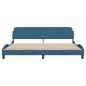 vidaXL Bettgestell mit Kopfteil Blau 200x200 cm Samt vidaXL Bettgestell mit Kopfteil Blau 200x200 cm Samt