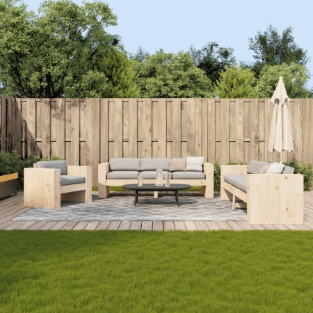 vidaXL 2-tlg. Garten-Lounge-Set Massivholz Kiefer