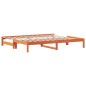 vidaXL Tagesbett Ausziehbar Wachsbraun 90x200 cm Massivholz Kiefer