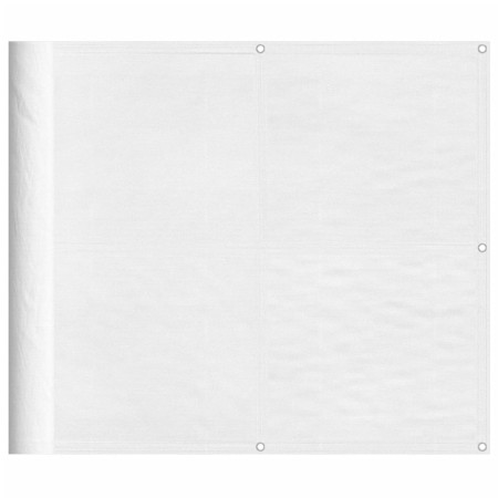 vidaXL Balkon-Sichtschutz Weiß 90x1000 cm 100 % Polyester-Oxford