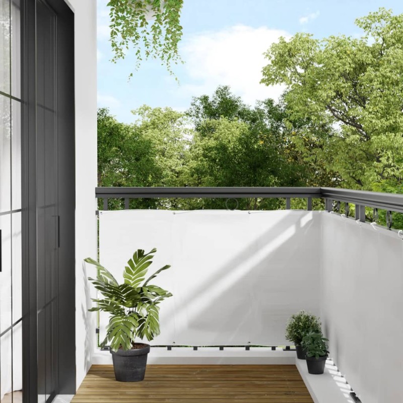 vidaXL Balkon-Sichtschutz Weiß 90x700 cm 100 % Polyester-Oxford vidaXL Balkon-Sichtschutz Weiß 90x700 cm 100 % Polyester-Oxford