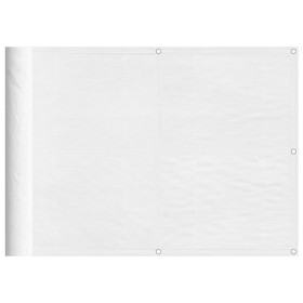vidaXL Balkon-Sichtschutz Weiß 75x700 cm 100 % Polyester-Oxford