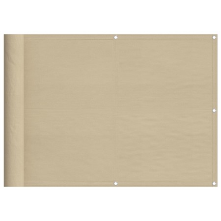 vidaXL Balkon-Sichtschutz Beige 75x800 cm 100 % Polyester-Oxford
