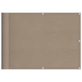 vidaXL Balkon-Sichtschutz Taupe 75x1000 cm 100 % Polyester-Oxford