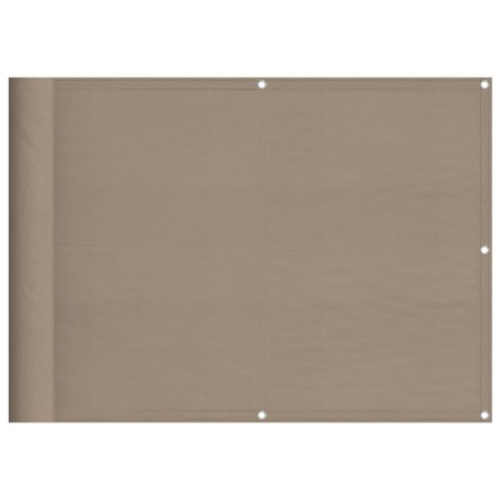 vidaXL Balkon-Sichtschutz Taupe 75x1000 cm 100 % Polyester-Oxford