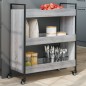 vidaXL Küchenwagen Grau Sonoma 70x30x82 cm Holzwerkstoff vidaXL Küchenwagen Grau Sonoma 70x30x82 cm Holzwerkstoff