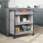 vidaXL Küchenwagen Grau Sonoma 70x30x82 cm Holzwerkstoff vidaXL Küchenwagen Grau Sonoma 70x30x82 cm Holzwerkstoff