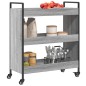 vidaXL Küchenwagen Grau Sonoma 70x30x82 cm Holzwerkstoff vidaXL Küchenwagen Grau Sonoma 70x30x82 cm Holzwerkstoff
