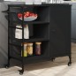 vidaXL Küchenwagen Schwarz 87,5x38,5x84,5 cm Holzwerkstoff vidaXL Küchenwagen Schwarz 87,5x38,5x84,5 cm Holzwerkstoff