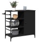 vidaXL Küchenwagen Schwarz 87,5x38,5x84,5 cm Holzwerkstoff vidaXL Küchenwagen Schwarz 87,5x38,5x84,5 cm Holzwerkstoff