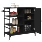 vidaXL Küchenwagen Schwarz 87,5x38,5x84,5 cm Holzwerkstoff vidaXL Küchenwagen Schwarz 87,5x38,5x84,5 cm Holzwerkstoff