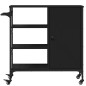 vidaXL Küchenwagen Schwarz 87,5x38,5x84,5 cm Holzwerkstoff vidaXL Küchenwagen Schwarz 87,5x38,5x84,5 cm Holzwerkstoff