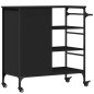 vidaXL Küchenwagen Schwarz 87,5x38,5x84,5 cm Holzwerkstoff vidaXL Küchenwagen Schwarz 87,5x38,5x84,5 cm Holzwerkstoff