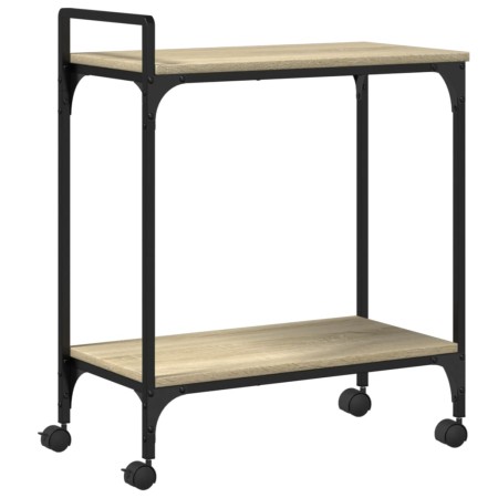 vidaXL Küchenwagen Sonoma-Eiche 60,5x31x72,5 cm Holzwerkstoff
