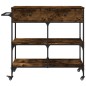 vidaXL Küchenwagen Räuchereiche 105x42x95 cm Holzwerkstoff vidaXL Küchenwagen Räuchereiche 105x42x95 cm Holzwerkstoff