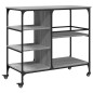 vidaXL Küchenwagen Grau Sonoma 100x45x89,5 cm Holzwerkstoff