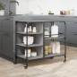 vidaXL Küchenwagen Grau Sonoma 100x45x89,5 cm Holzwerkstoff