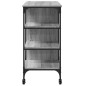 vidaXL Küchenwagen Grau Sonoma 100x45x89,5 cm Holzwerkstoff