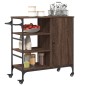 vidaXL Küchenwagen Braun Eichen-Optik 87,5x38,5x84,5 cm Holzwerkstoff vidaXL Küchenwagen Braun Eichen-Optik 87,5x38,5x84,5 cm Holzwerkstoff