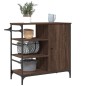 vidaXL Küchenwagen Braun Eichen-Optik 87,5x38,5x84,5 cm Holzwerkstoff vidaXL Küchenwagen Braun Eichen-Optik 87,5x38,5x84,5 cm Holzwerkstoff