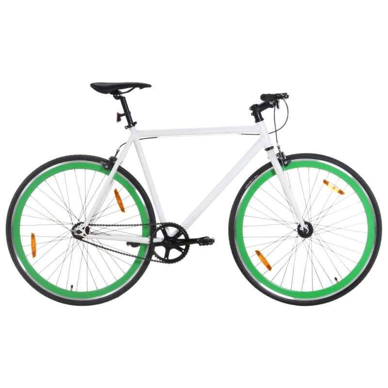 vidaXL Fahrrad mit Festem Gang Weiß und Grün 700c 51 cm vidaXL Fahrrad mit Festem Gang Weiß und Grün 700c 51 cm