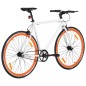 vidaXL Fahrrad mit Festem Gang Weiß und Orange 700c 55 cm vidaXL Fahrrad mit Festem Gang Weiß und Orange 700c 55 cm